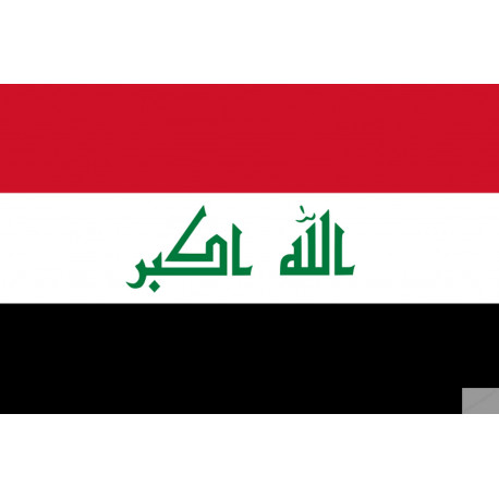 Drapeau Irak (19.5x13cm) - Autocollant(sticker)