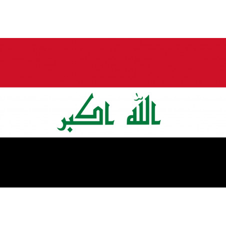 Drapeau Irak (5x3.3cm) - Autocollant(sticker)
