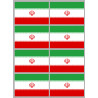 Drapeau Iran (8 fois 9.5x6.3cm) - Autocollant(sticker)