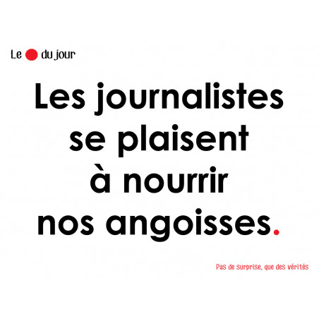 Les journalistes se plaisent à nourrir nos angoisses (15x10cm) - Autocollant(sticker)