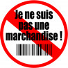 Je ne suis pas une marchandise (5x5cm) - Autocollant(sticker)