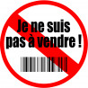 je ne suis pas à vendre (10x10cm) - Autocollant(sticker)