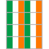 Drapeau Irlande (8 fois 9.5x6.3cm) - Sticker/autocollant