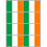 Drapeau Irlande (8 fois 9.5x6.3cm) - Autocollant(sticker)