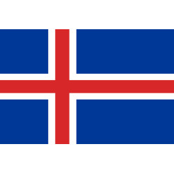 Drapeau Islande (19.5x13cm) - Sticker/autocollant