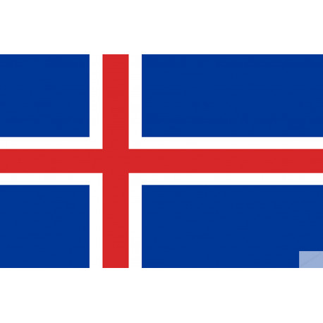 Drapeau Islande (19.5x13cm) - Autocollant(sticker)