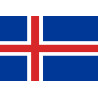 Drapeau Islande (5x3.3cm) - Sticker/autocollant