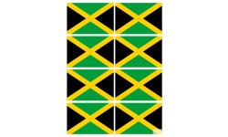 Drapeau Jamaïque (8 fois 9.5x6.3cm) - Autocollant(sticker)