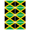 Drapeau Jamaïque (8 fois 9.5x6.3cm) - Sticker/autocollant