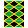 Drapeau Jamaïque (8 fois 9.5x6.3cm) - Autocollant(sticker)
