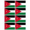 Drapeau Jordanie (8 fois 9.5x6.3cm) - Autocollant(sticker)