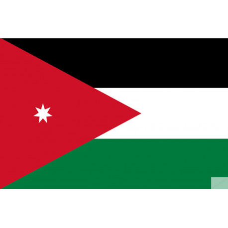 Drapeau Jordanie (19.5x13cm) - Autocollant(sticker)