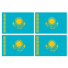 Drapeau Kazakhstan (4 fois 9.5x6.3cm) - Sticker/autocollant