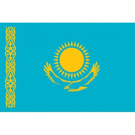 Drapeau Kazakhstan (19.5x13cm) - Autocollant(sticker)