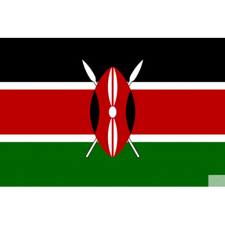 Drapeau Kenya (19.5x13cm) - Autocollant(sticker)