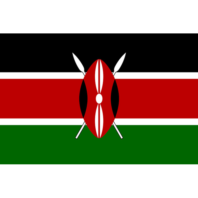 Drapeau Kenya (5x3.3cm) - Sticker/autocollant