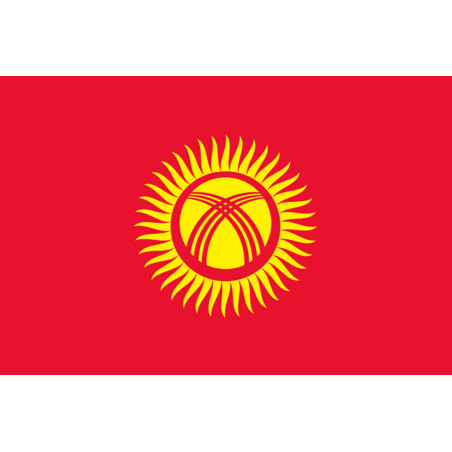 Drapeau Kirghizistan (19.5x13cm) - Sticker/autocollant