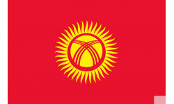 Drapeau Kirghizistan (5x3.3cm) - Autocollant(sticker)