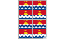 Drapeau Kiribati (8 fois 9.5x6.3cm) - Autocollant(sticker)