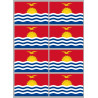 Drapeau Kiribati (8 fois 9.5x6.3cm) - Sticker/autocollant