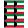 Drapeau Koweït (8 fois 9.5x6.3cm) - Sticker/autocollant