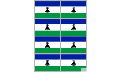 Drapeau Lesotho (8 fois 9.5x6.3cm) - Autocollant(sticker)