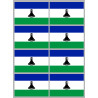 Drapeau Lesotho (8 fois 9.5x6.3cm) - Sticker/autocollant