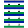 Drapeau Lesotho (8 fois 9.5x6.3cm) - Autocollant(sticker)