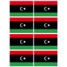 Drapeau Libye (8 fois 9.5x6.3cm) - Sticker/autocollant