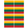 Drapeau Lituanie (8 fois 9.5x6.3cm) - Sticker/autocollant