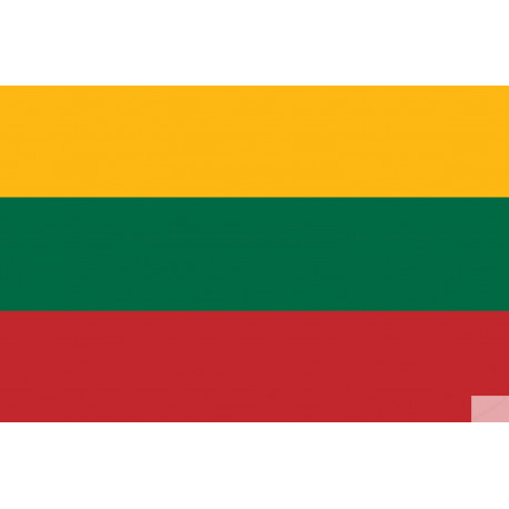 Drapeau Lituanie (19.5x13cm) - Autocollant(sticker)