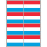 Drapeau Luxembourg (8 fois 9.5x6.3cm) - Sticker/autocollant