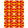 Drapeau Macédoine (8 fois 9.5x6.3cm) - Sticker/autocollant