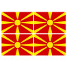 Drapeau Macédoine (4 fois 9.5x6.3cm) - Sticker/autocollant