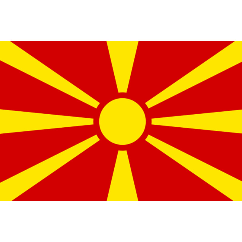 Drapeau Macédoine (19.5x13cm) - Sticker/autocollant
