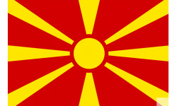 Drapeau Macédoine (5x3.3cm) - Autocollant(sticker)