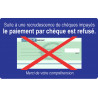 Paiement par Chèques refusés - 20x12.3cm - Autocollant(sticker)