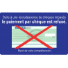 Paiement Chèques refusés - 20x12.3cm - Autocollant(sticker)