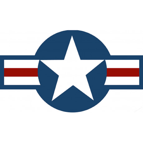 drapeau aviation USA - 10x5,5cm - Autocollant(sticker)