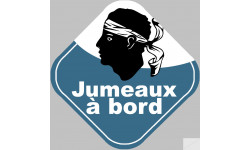 Bébés à bord jumeaux Corse (15x15cm) - Autocollant(sticker)