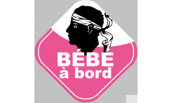 Bébé à bord fille Corse (15x15cm) - Autocollant(sticker)