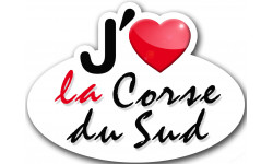 J'aime la Corse-du-Sud (15x11cm) - Autocollant(sticker)