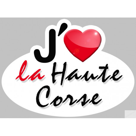 J'aime la Haute Corse (15x11cm) - Autocollant(sticker)