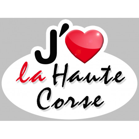 J'aime la Haute Corse (15x11cm) - Autocollant(sticker)