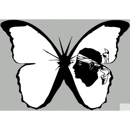 Effet papillon Corse (10x4.8) - Autocollant(sticker)