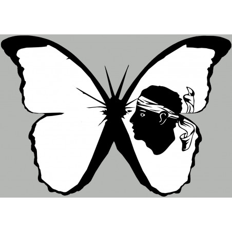 Effet papillon Corse (10x4.8) - Autocollant(sticker)