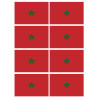 Drapeau Maroc (8 fois 9.5x6.3cm) - Sticker/autocollant