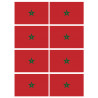 Drapeau Maroc (8 fois 9.5x6.3cm) - Autocollant(sticker)