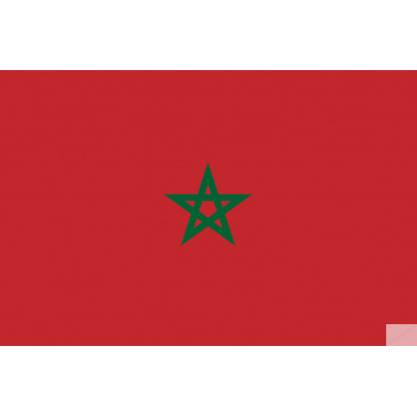 Drapeau Maroc (19.5x13cm) - Autocollant(sticker)