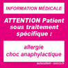 Allergie choc anaphylactique (5x5cm) - Autocollant(sticker)